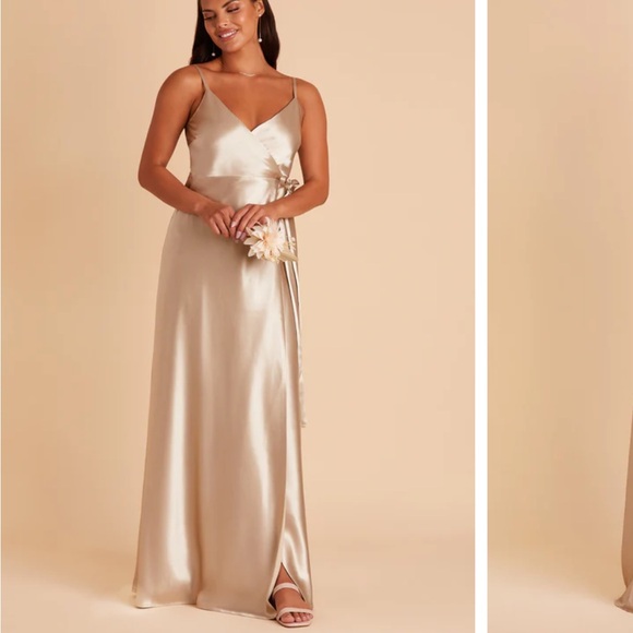 Birdy Grey Dresses & Skirts - EUC - Birdy Grey Gold Satin Bridesmaids Dress Size Small
